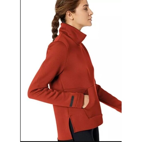 Plus Size Under Armour Pumpkin Orange Scuba Turtleneck Sweatshirt, 2X - Picture 10 of 11